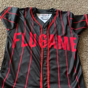 Flu game Jordan 12s  baseball jersey